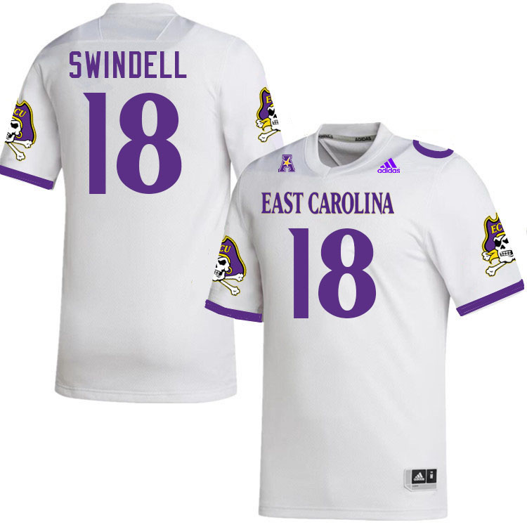 Norman Swindell ECU Jersey,East Carolina Pirates #18 Norman Swindell Jersey Youth College-White